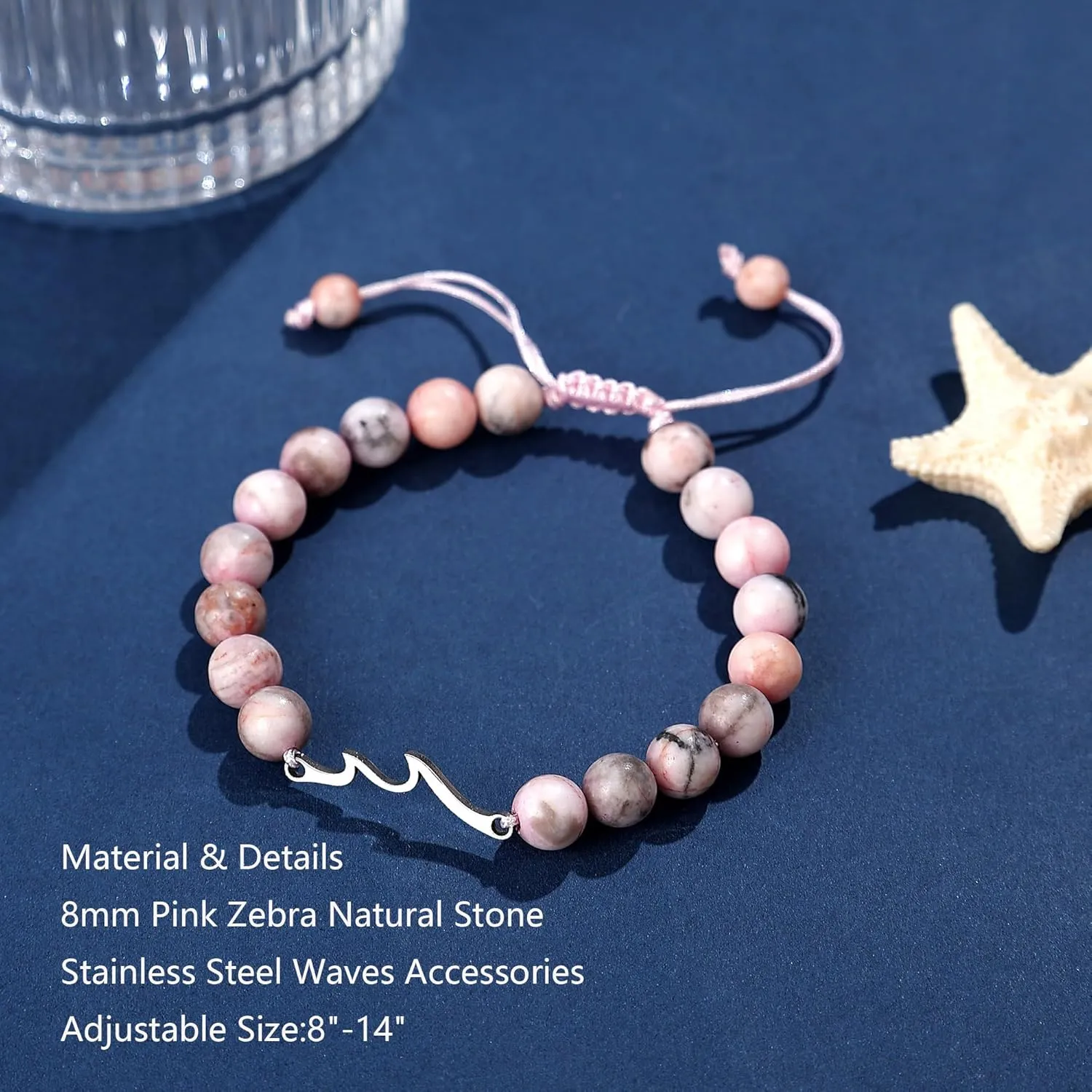 Wave Friendship Bracelet, Best Friend Relaxation Unique Christmas Birthday Valentine's Day Bracelet Gifts for Women.