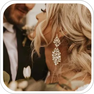 Wedding Rhinestone Earrings Large Dangling Chandelier Elegant Crystal Bridal Earrings For Women Prom Jewelry Gift