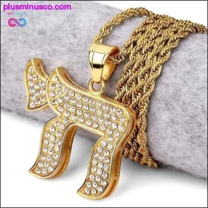 Women Men Gold CHAI Jewish symbol Pendants Necklaces Iced