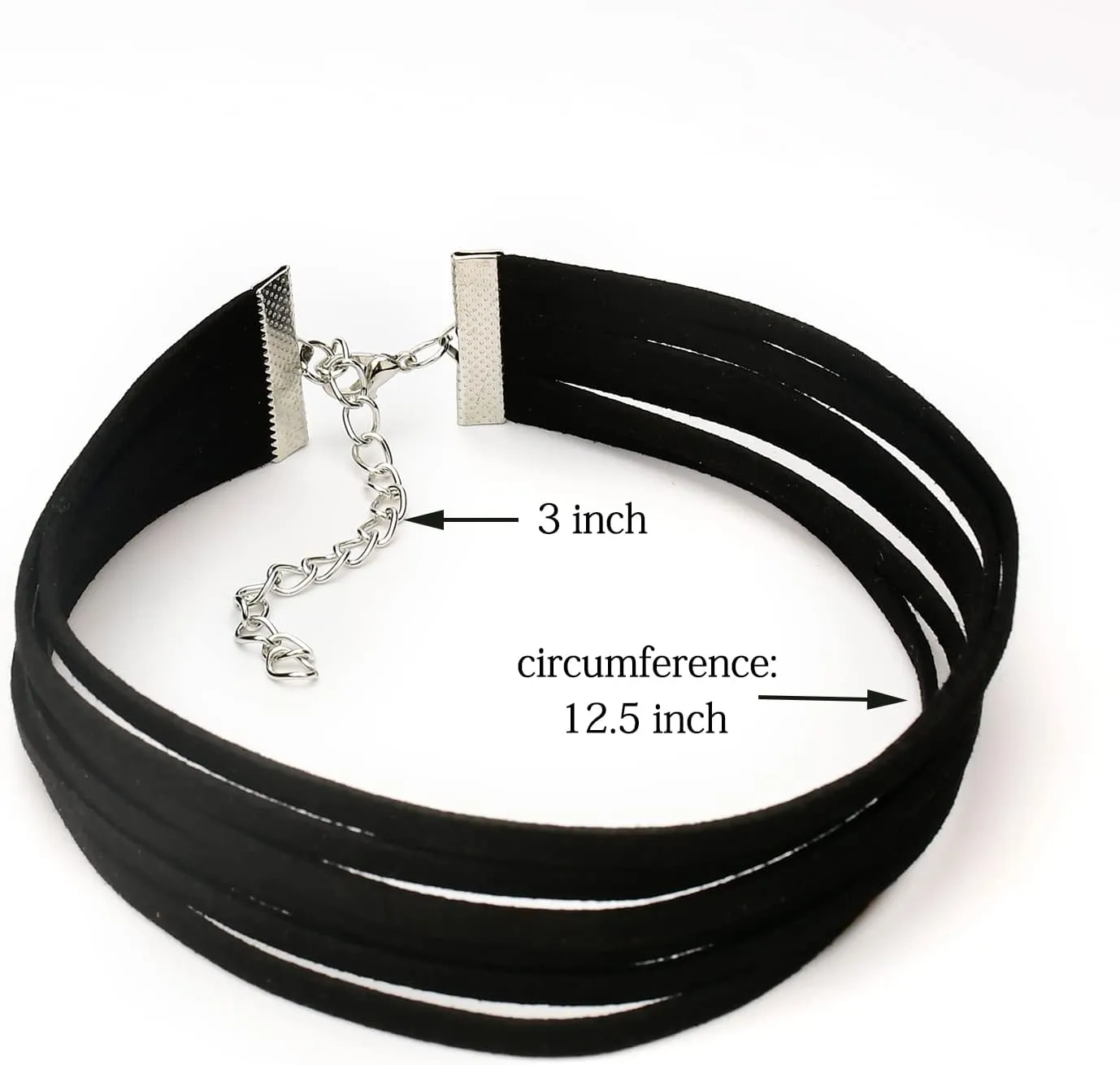 XULAVA Black Suede Choker Necklace for Women,Boho Jewelry Layered Long Necklaces for Best Friend