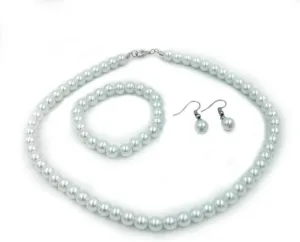 YAZILIND Imitation Pearl Choker Necklace Earrings Bracelet Clavicle Vintage Women Elegant Charm Embellished