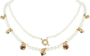 YAZILIND Personality Imitation Pearl Necklace Simple Multi-Layer Clavicle Chain Choker Necklaces Ladies Jewelry