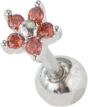 YAZILIND Women's Stud Earrings Flower Rhinestone Round Cut Tarnish Resistant Elegant Statement Jewelry Birthday Charm Jewelry