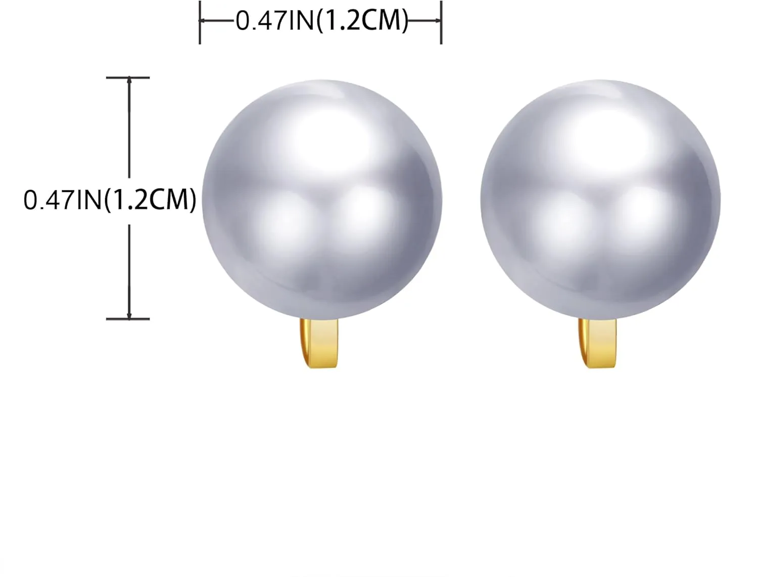 YOQUCOL Simulated Freshwater Pearl Clip On Earrings Not Pierced Elegant Stud Jewelry For Women