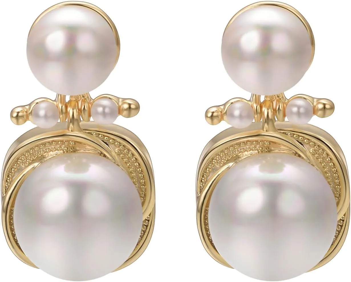 Yoursfs Light Blue/Pink Butterfly Earrings for Women Pearl Studs Teardrop Dangle Cubic Zirconia Elegant Earrings Party Jewelry