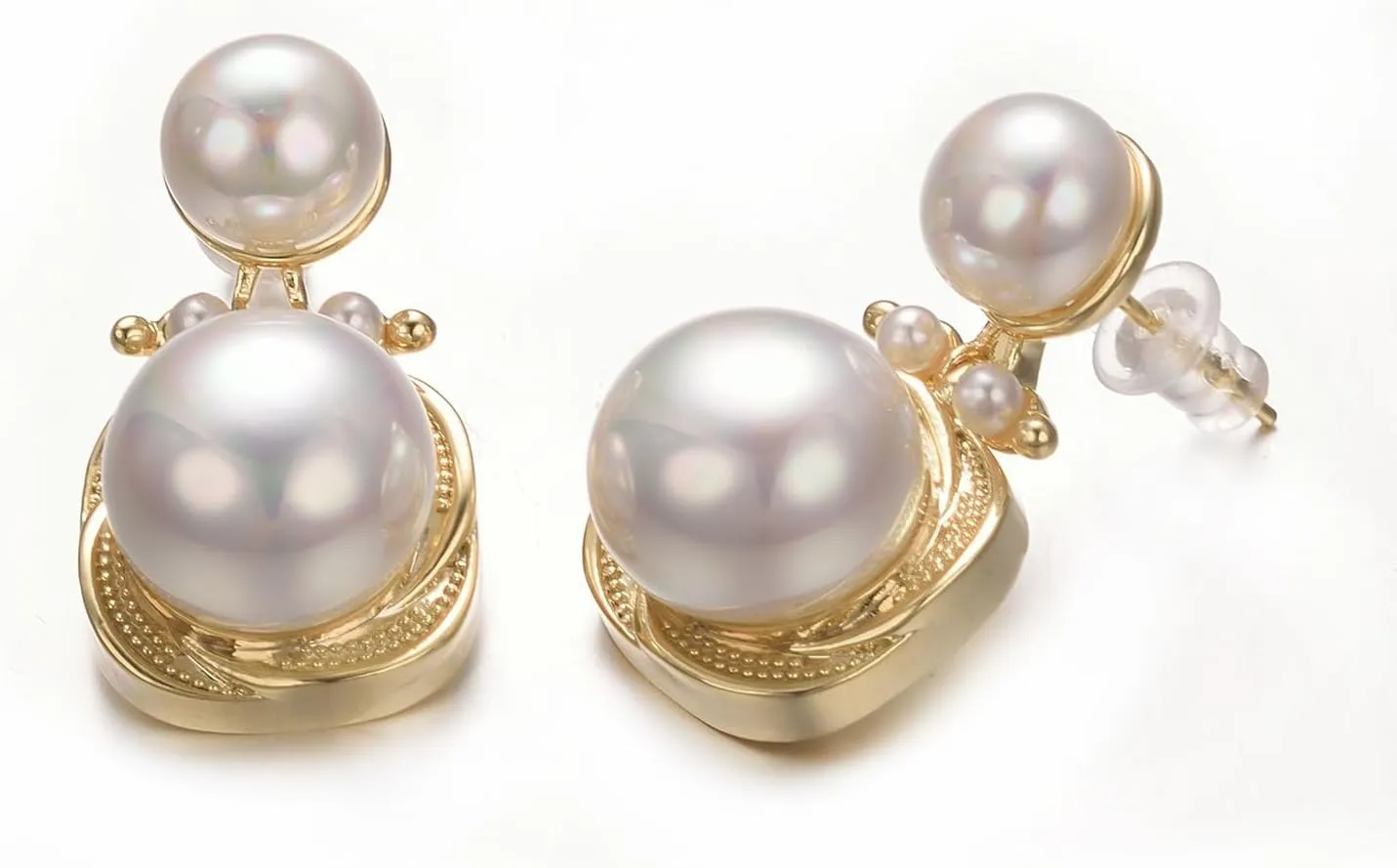 Yoursfs Light Blue/Pink Butterfly Earrings for Women Pearl Studs Teardrop Dangle Cubic Zirconia Elegant Earrings Party Jewelry