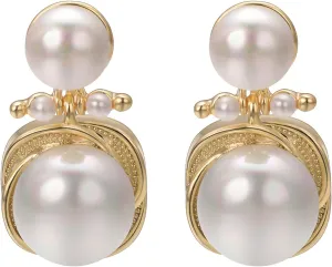 Yoursfs Light Blue/Pink Butterfly Earrings for Women Pearl Studs Teardrop Dangle Cubic Zirconia Elegant Earrings Party Jewelry