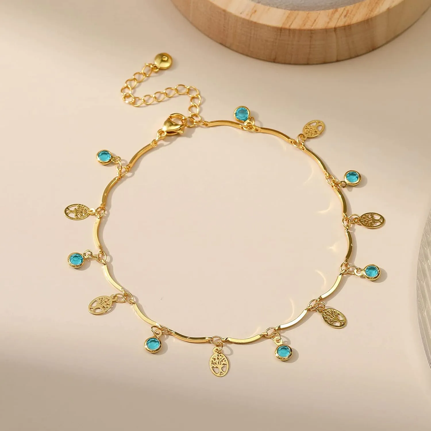 Yumikoo 18k Gold Plated Anklet Ankle Bracelets for Women