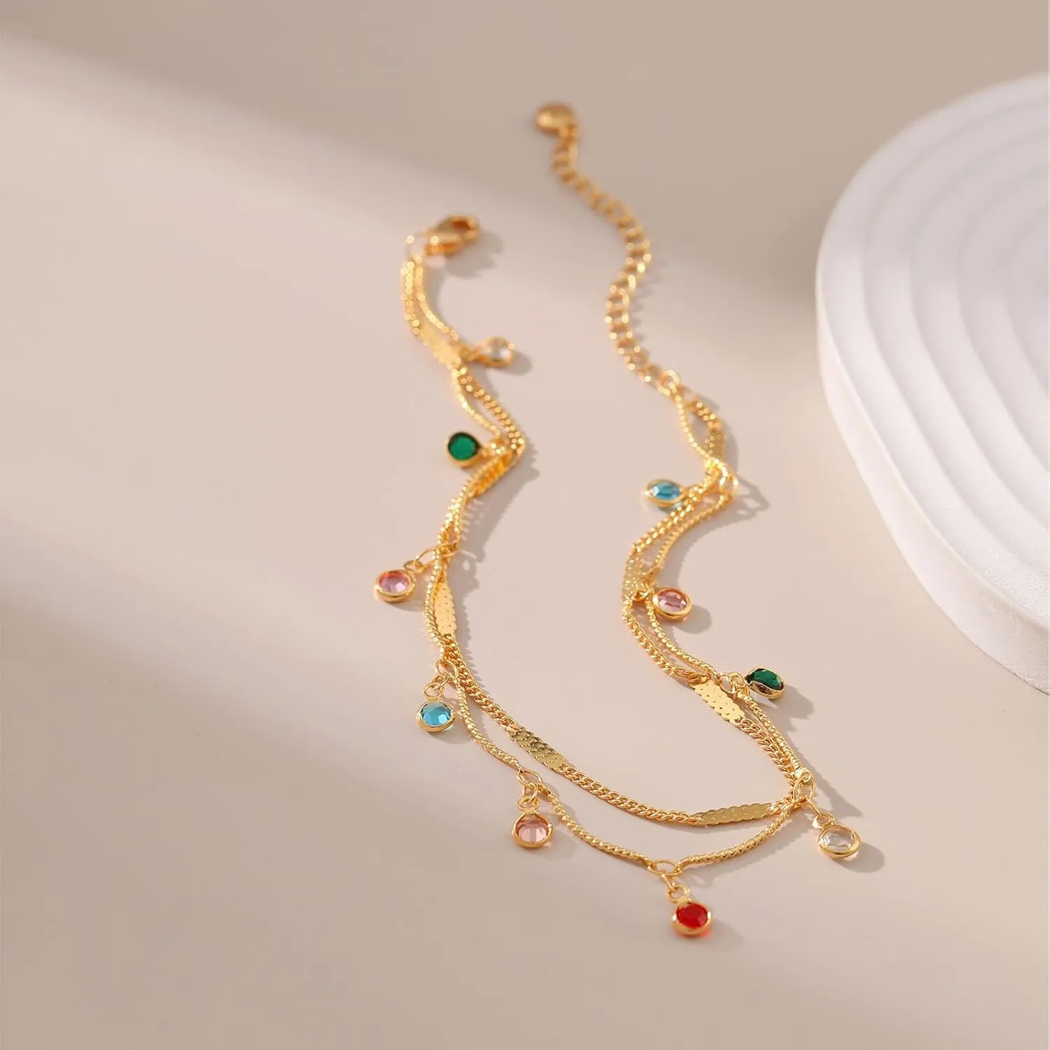 Yumikoo 18k Gold Plated Anklet Ankle Bracelets for Women