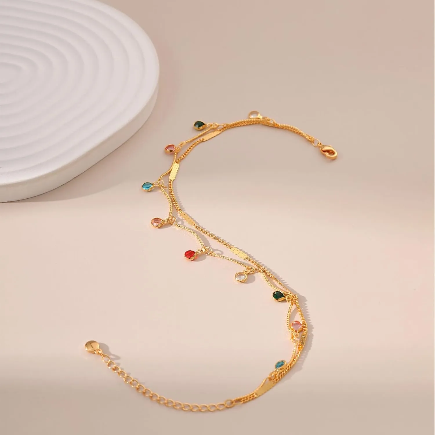 Yumikoo 18k Gold Plated Anklet Ankle Bracelets for Women