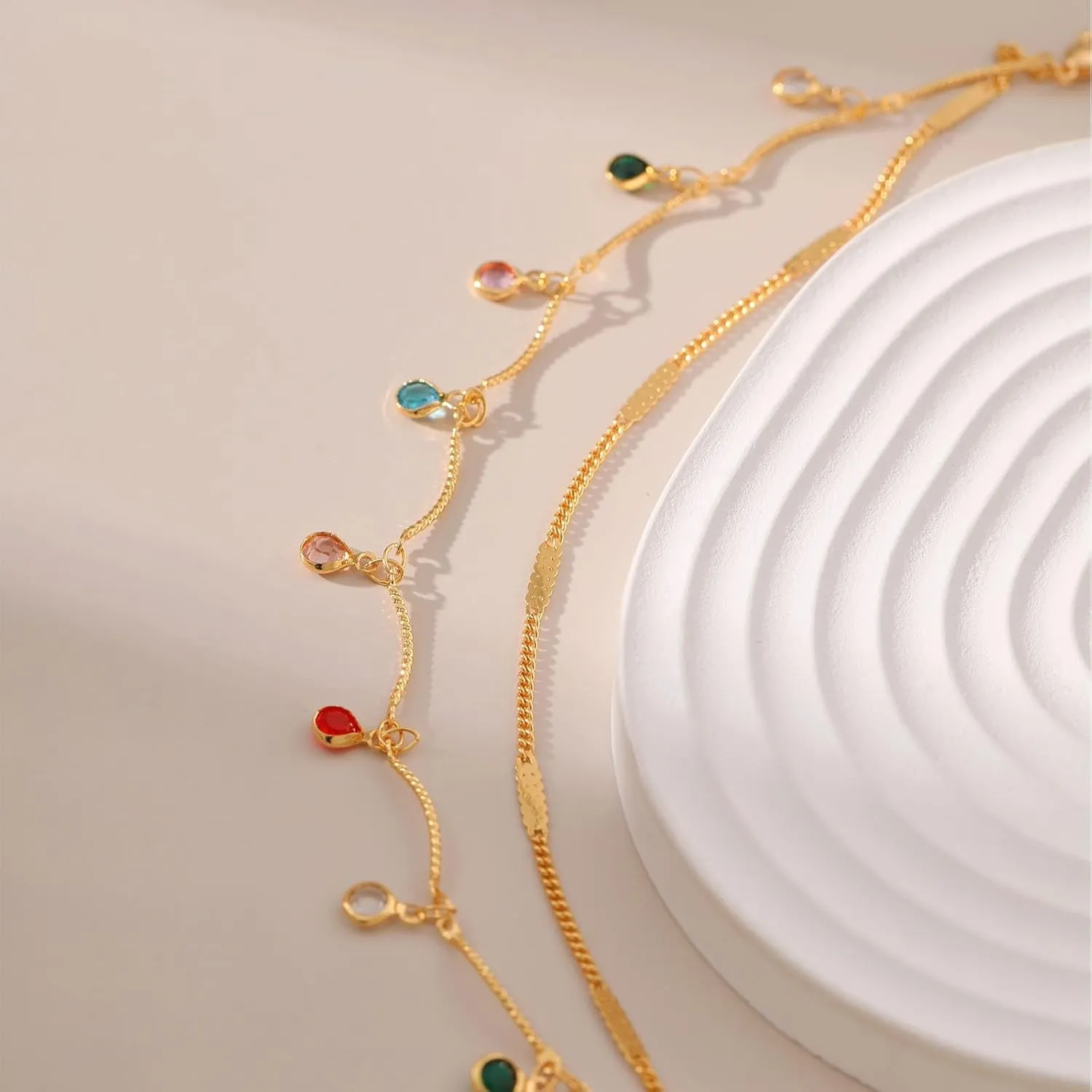 Yumikoo 18k Gold Plated Anklet Ankle Bracelets for Women