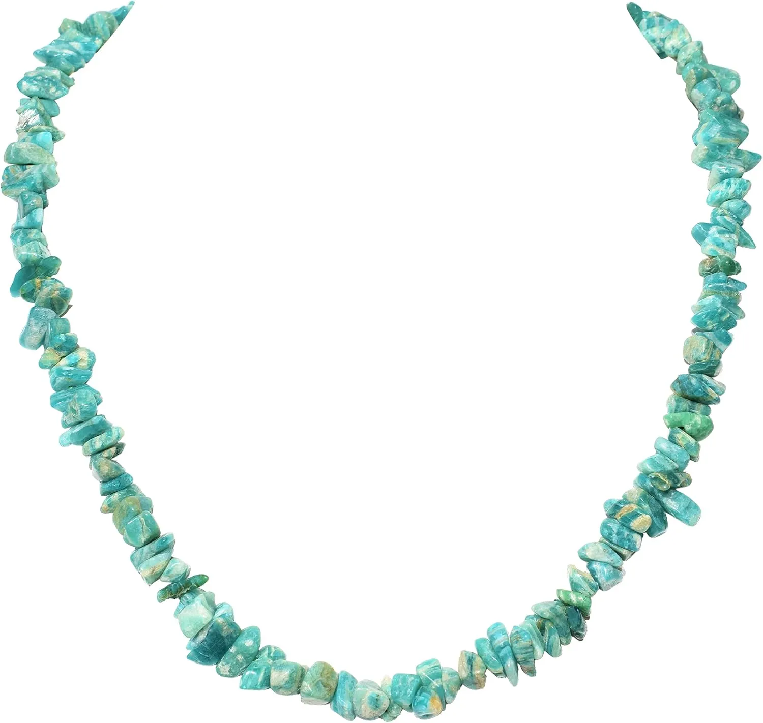 Zenergy Gems Selenite Charged Natural Gemstone Chip Necklaces   Selenite Puffy Heart Charger [Included]