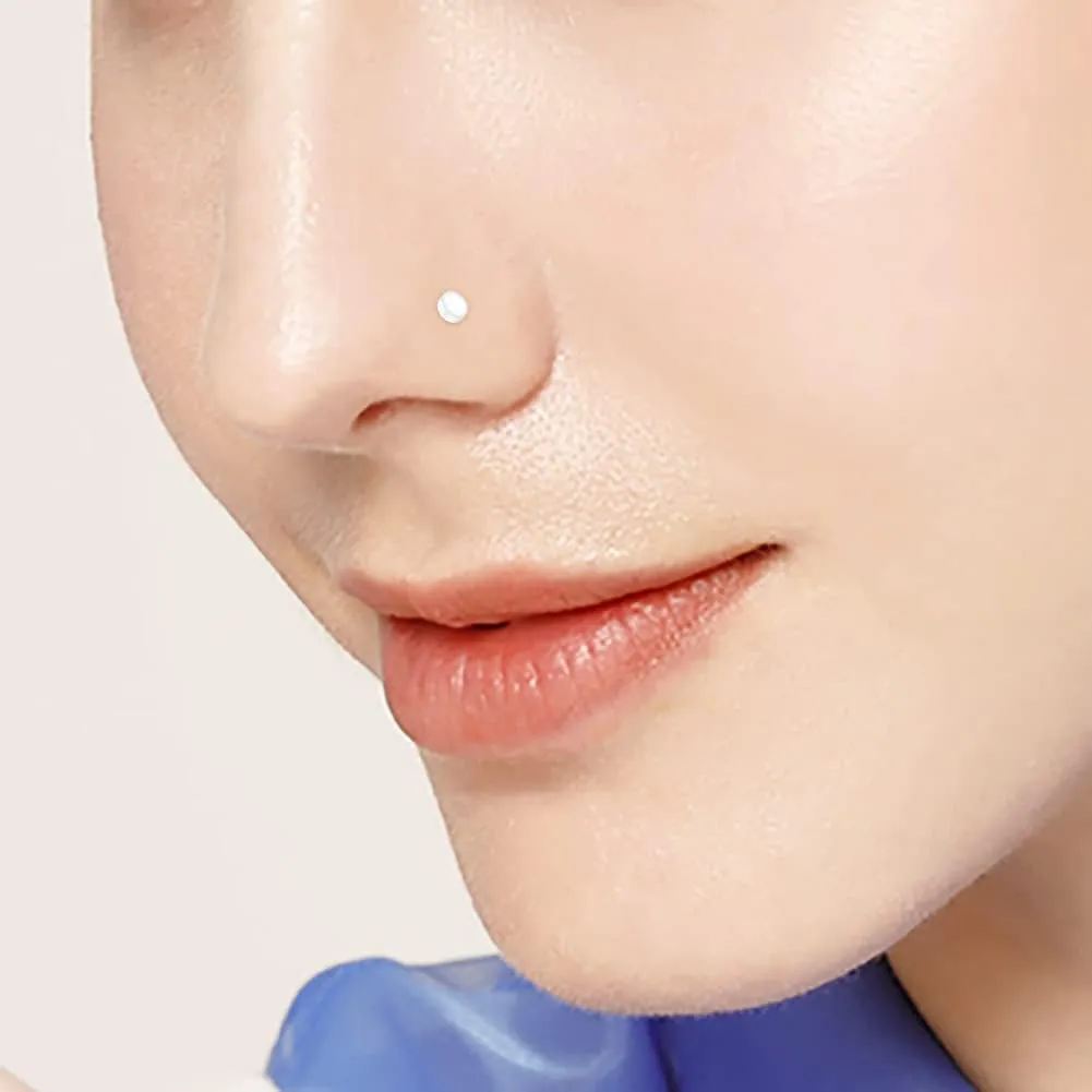 Zolure Piercing Jewelry - Clear Nose Studs, Rings, Septum, Lip, Cartilage, Tongue, Rook, Daith, Ear, Industrial, Nipple, Belly Piercing for Work & Surgery