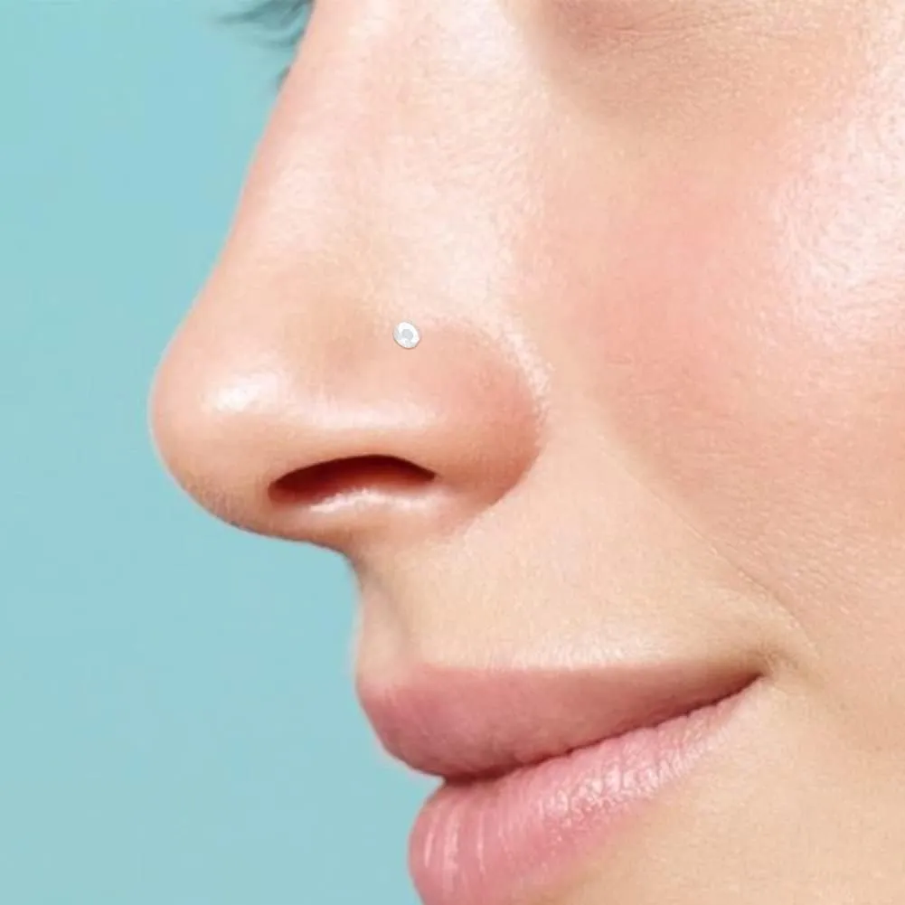 Zolure Piercing Jewelry - Clear Nose Studs, Rings, Septum, Lip, Cartilage, Tongue, Rook, Daith, Ear, Industrial, Nipple, Belly Piercing for Work & Surgery