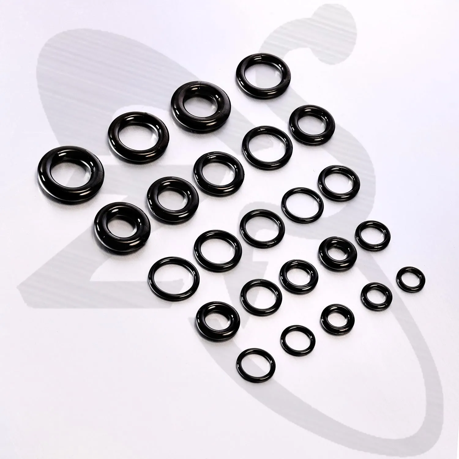ZS Hinged Segment Clicker PA Ring Spring Action BCR Rings, 2G 4G 6G 8G 10G 12G Black Septum Nose Rings, Surgical Steel Pierced Body Jewelry for Men Women